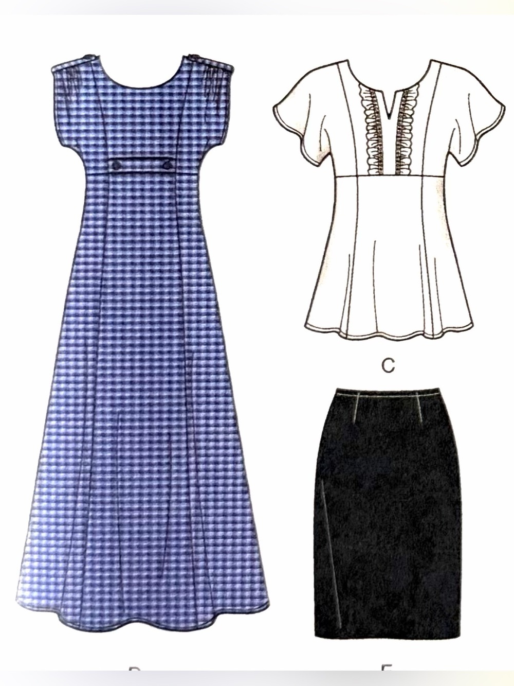 Uncut Simplicity pattern for dress in two lengths tunic & skirt 10,12,14,16&18 - Picture 7 of 16